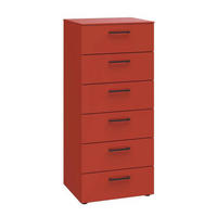 KOMMODE Primolar Garda  in 50/118/41 cm  - Koralle/Rot, Design, Holzwerkstoff/Kunststoff (50/118/41cm) - Xora