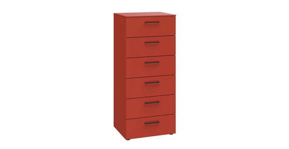 KOMMODE 50/118/41 cm  - Koralle/Rot, Design, Holzwerkstoff/Kunststoff (50/118/41cm) - Xora