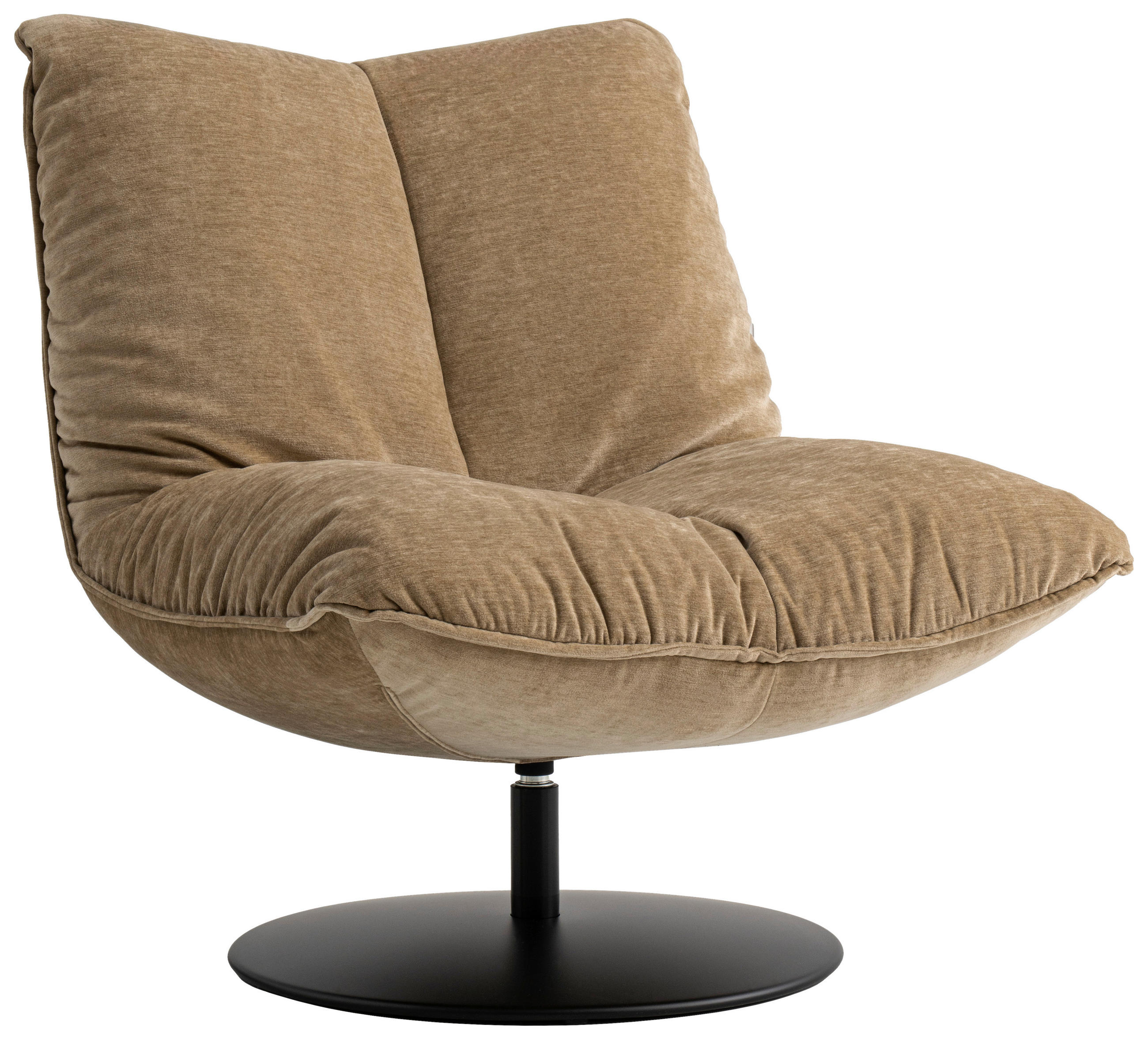 SESSEL in Webstoff Sandfarben, Beige  - Sandfarben/Beige, MODERN, Textil/Metall (86/92/99cm) - Emilio Belluti