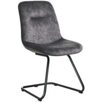 STUHL - Schwarz/Grau, Basics, Textil/Metall (51/89/61cm) - Celina Home