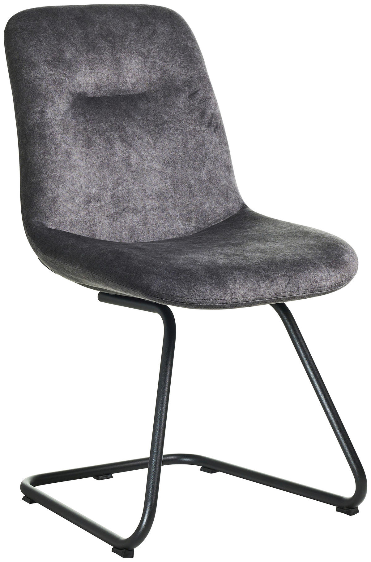 STUHL - Schwarz/Grau, Basics, Textil/Metall (51/89/61cm) - Celina Home