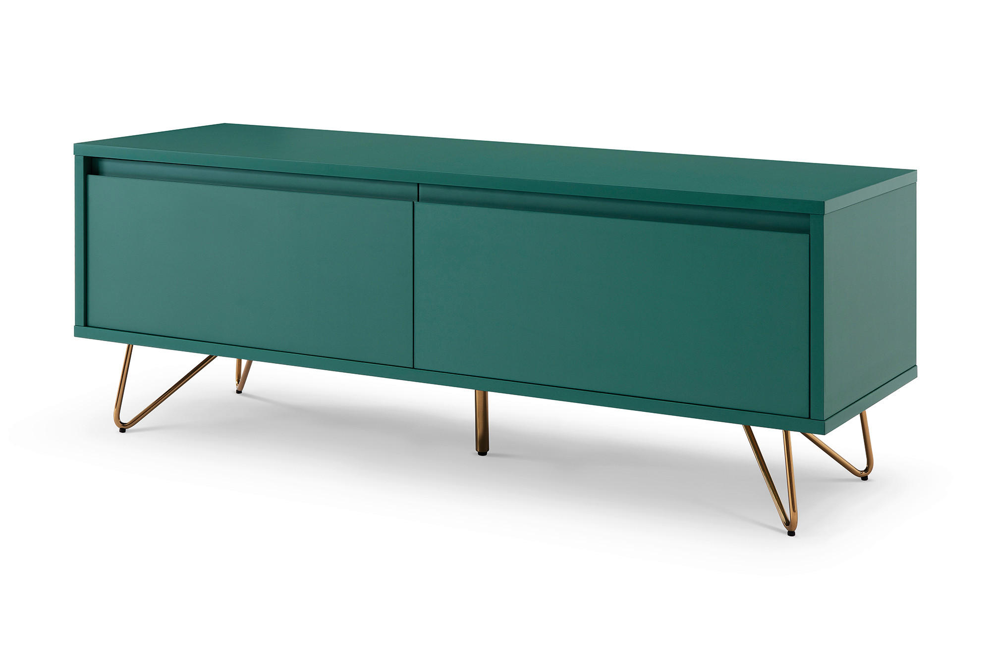 Livetastic NÍZKÁ KOMODA, zelená, barvy mosazi, 120/45/40 cm