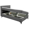 BOXBETT 120/200 cm  in Dunkelgrau  - Dunkelgrau, Basics, Holzwerkstoff/Textil (120/200cm) - Xora