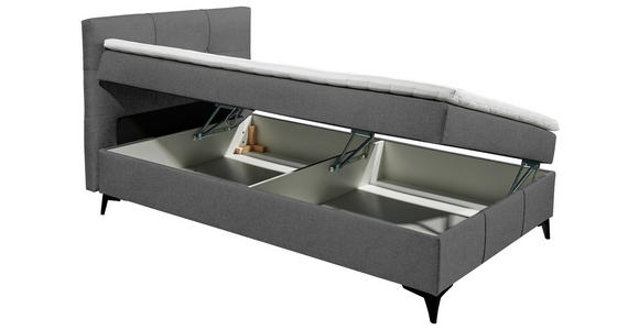 BOXBETT 120/200 cm  in Dunkelgrau  - Dunkelgrau, Basics, Holzwerkstoff/Textil (120/200cm) - Xora