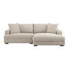 ECKSOFA Beige Cord  - Beige/Schwarz, MODERN, Textil (265/180cm) - P & B