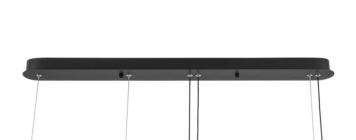 ZÁVESNÉ LED SVIETIDLO, 78/50/120 cm  - čierna, Trend, kov/plast (78/50/120cm) - Novel
