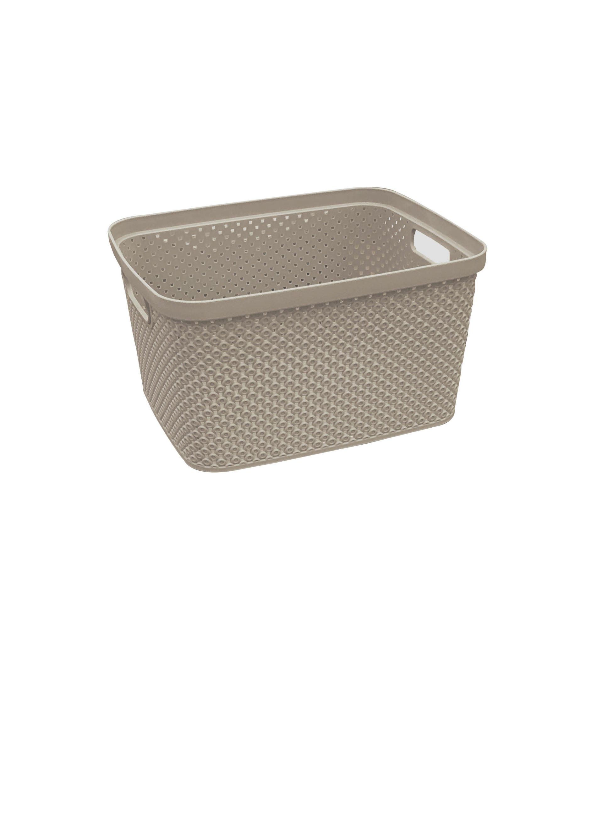 TÁROLÓDOBOZ 21,5/27/15 cm  - világosbarna, Basics, műanyag (21,5/27/15cm) - Homeware