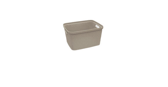 AUFBEWAHRUNGSBOX    21,5/27/15 cm  - Hellbraun, Basics, Kunststoff (21,5/27/15cm) - Homeware