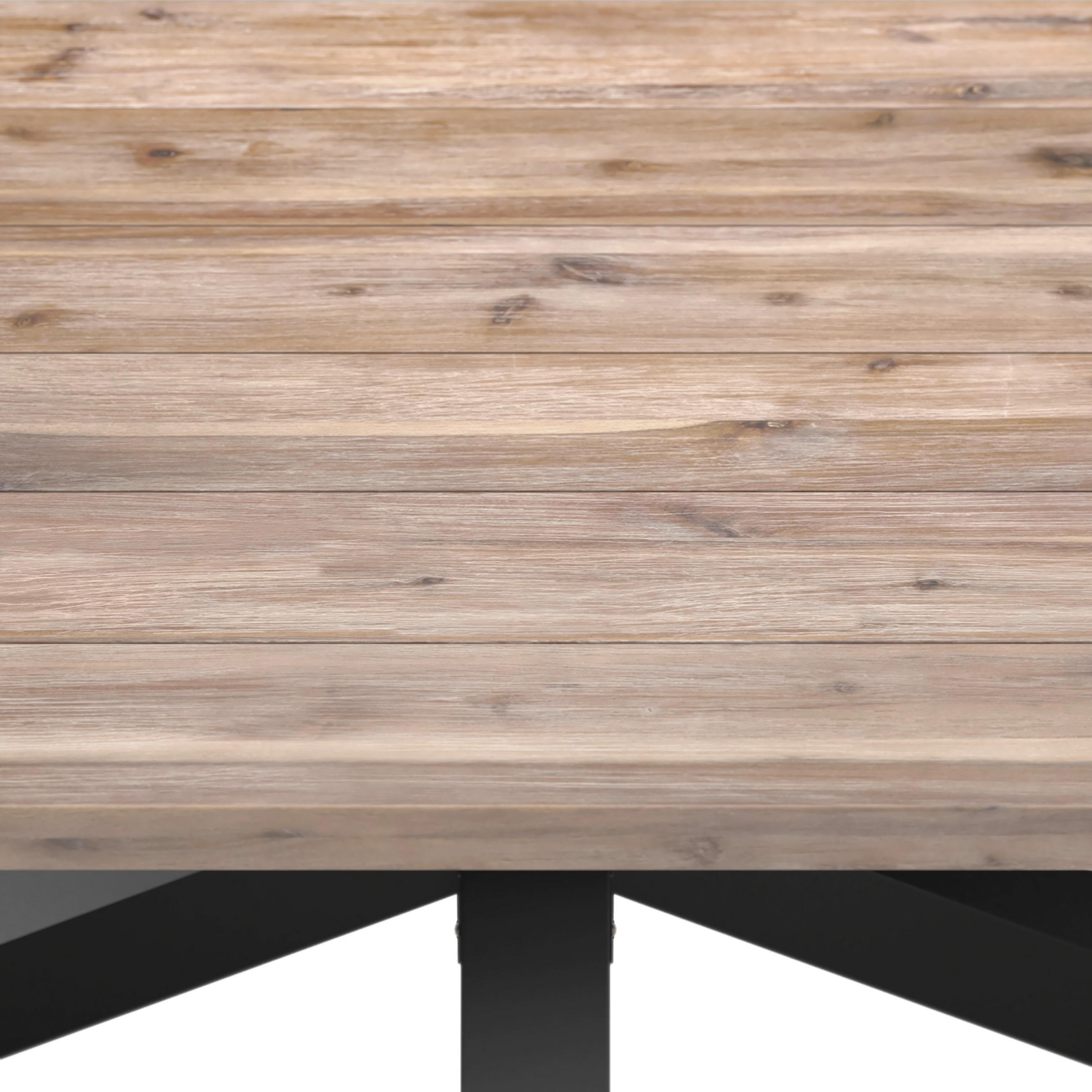 GARTENTISCH 200/100/76 cm Holz Akaziefarben rechteckig  - Schwarz/Akaziefarben, Modern, Holz (200/100/76cm) - Ambia Garden