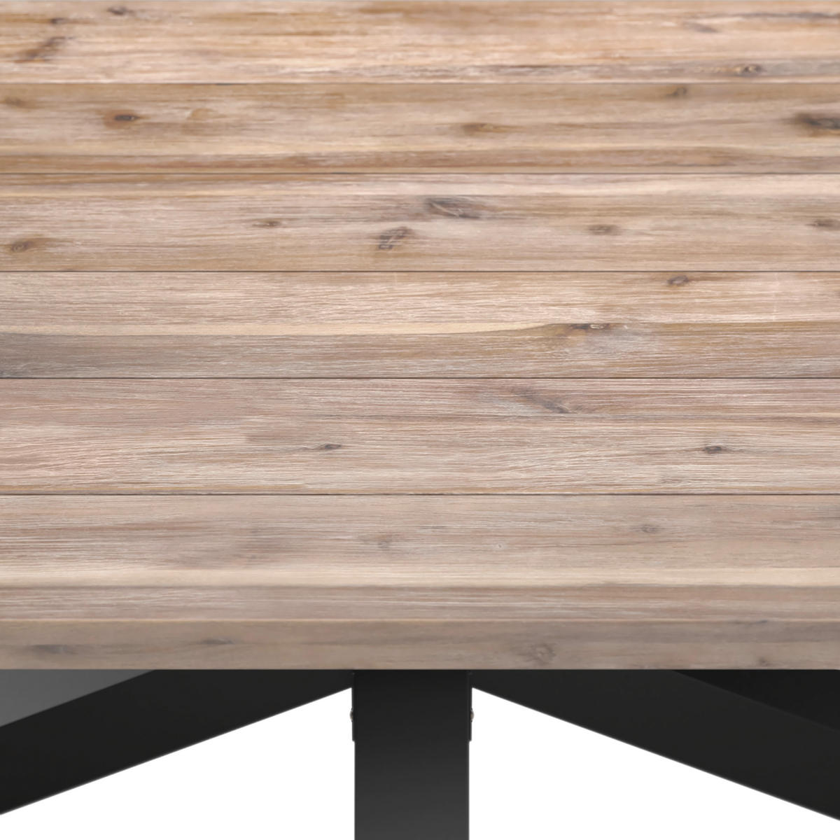 GARTENTISCH 200/100/76 cm Holz Akaziefarben rechteckig  - Schwarz/Akaziefarben, Modern, Holz (200/100/76cm) - Ambia Garden