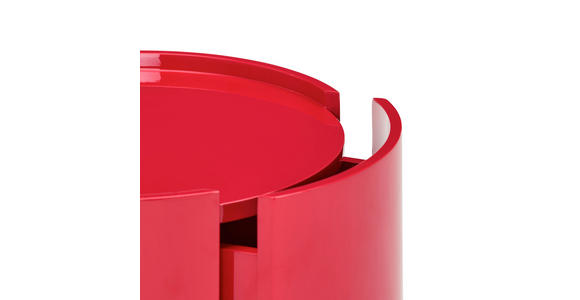 NACHTSCHRANK 40/50/40 cm  - Rot, Design, Holzwerkstoff (40/50/40cm) - Novel