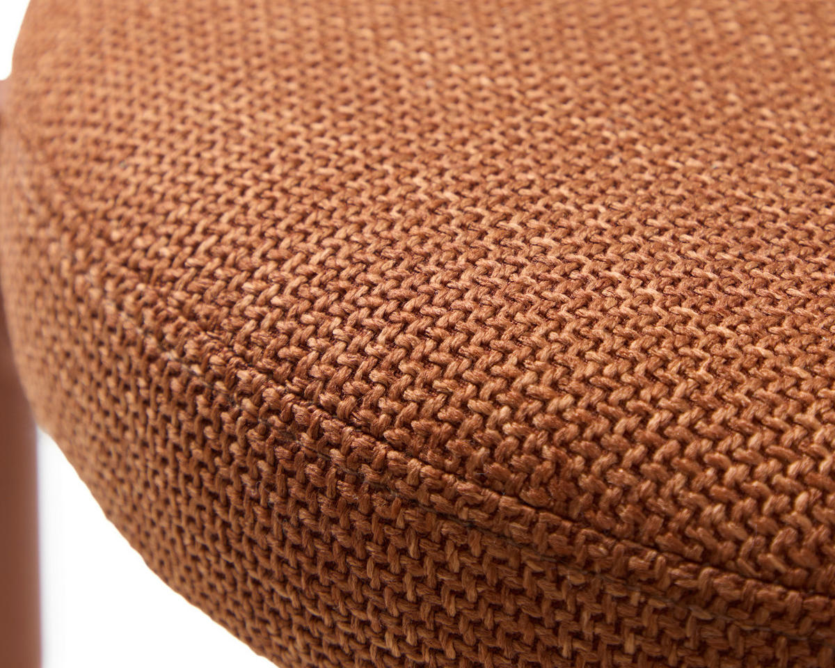 HOCKER Webstoff Terracotta  - Rostfarben/Terracotta, Basics, Textil/Metall (43,5/48/43,5cm) - Xora