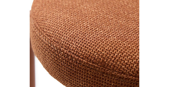 HOCKER Webstoff Terracotta  - Rostfarben/Terracotta, Basics, Textil/Metall (43,5/48/43,5cm) - Xora