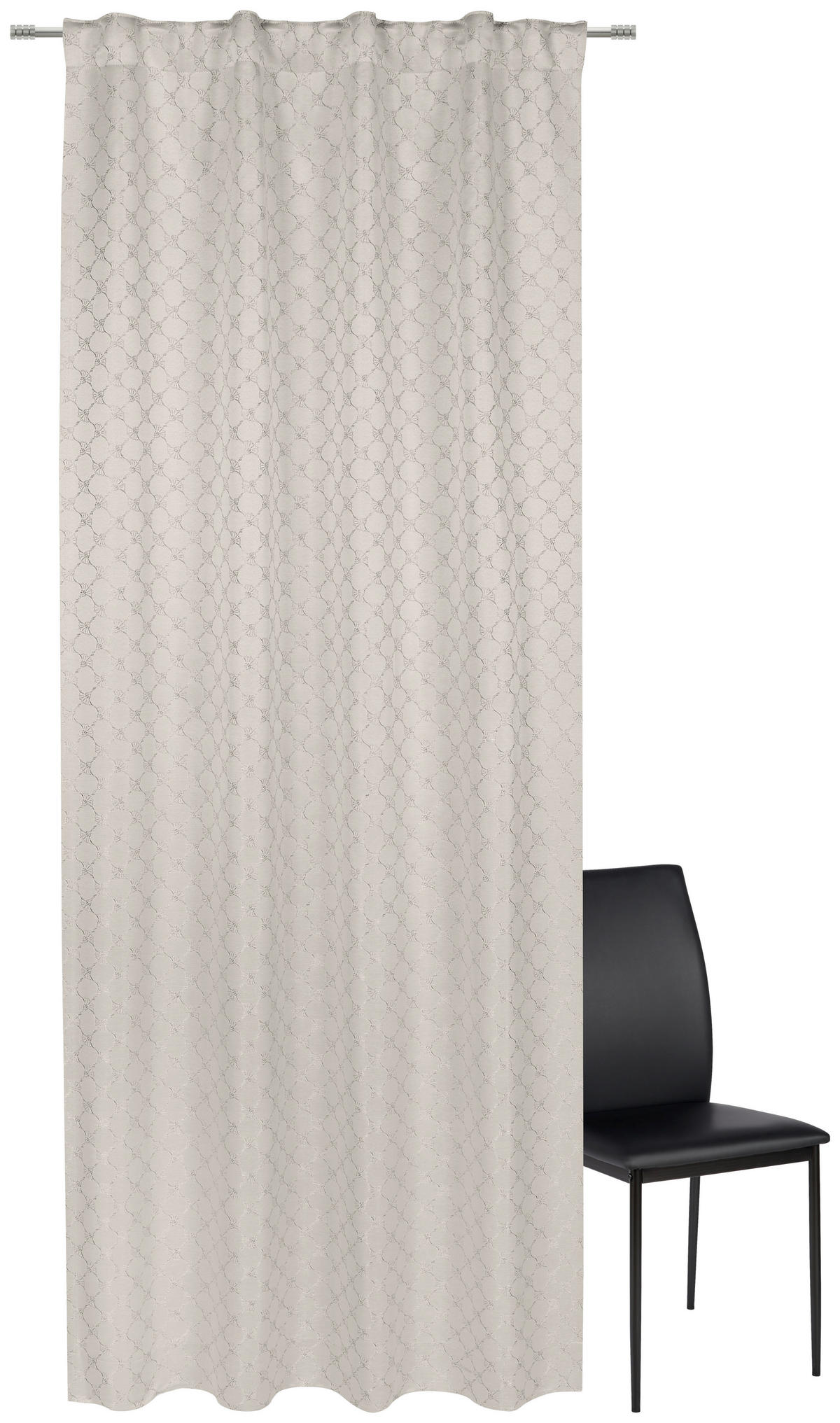 HOTOVÝ ZÁVES, nepriehľadné, 130/250 cm - strieborná, Basics, textil (130/250cm) - Joop!