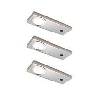 UNTERBAULEUCHTEN-SET - Edelstahlfarben, Basics, Metall (20,6/7,2/1,6cm) - HKT