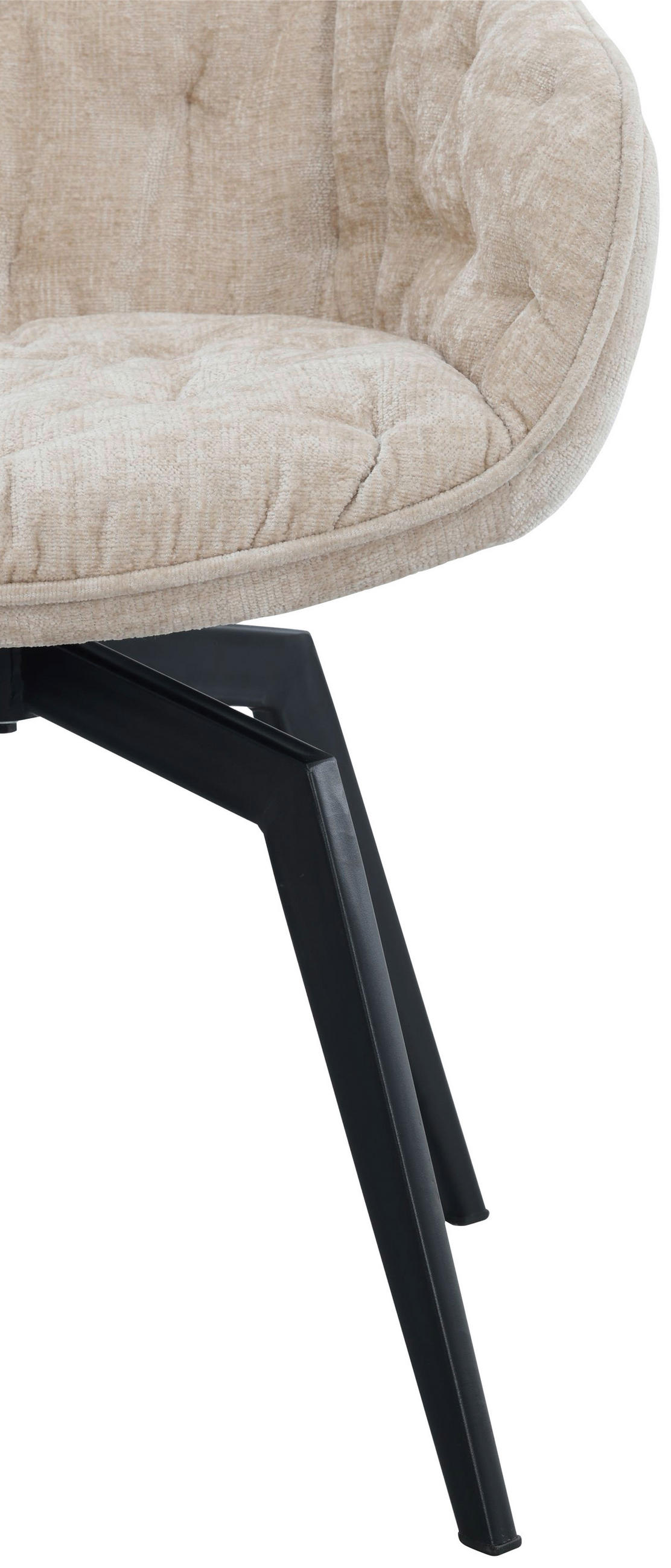 KAROSSZÉK fekete, bézs  - bézs/fekete, Modern, textil/fém (59,5/84/63,5cm) - Livetastic