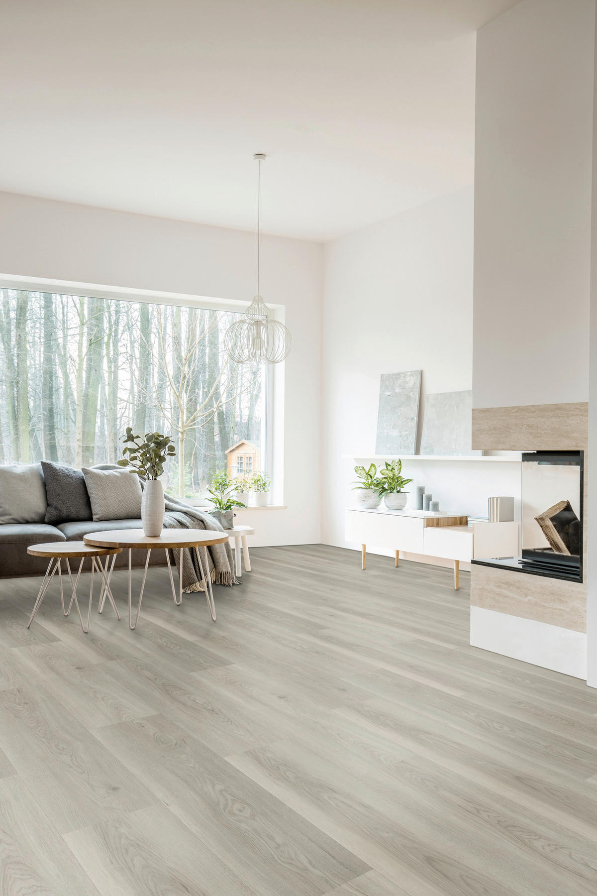 VINYLBODEN SPC 5mm Breitdiele inkl. Trittschall strong  per  m² - Eichefarben, Basics, Kunststoff (22,6/122/0,5cm)