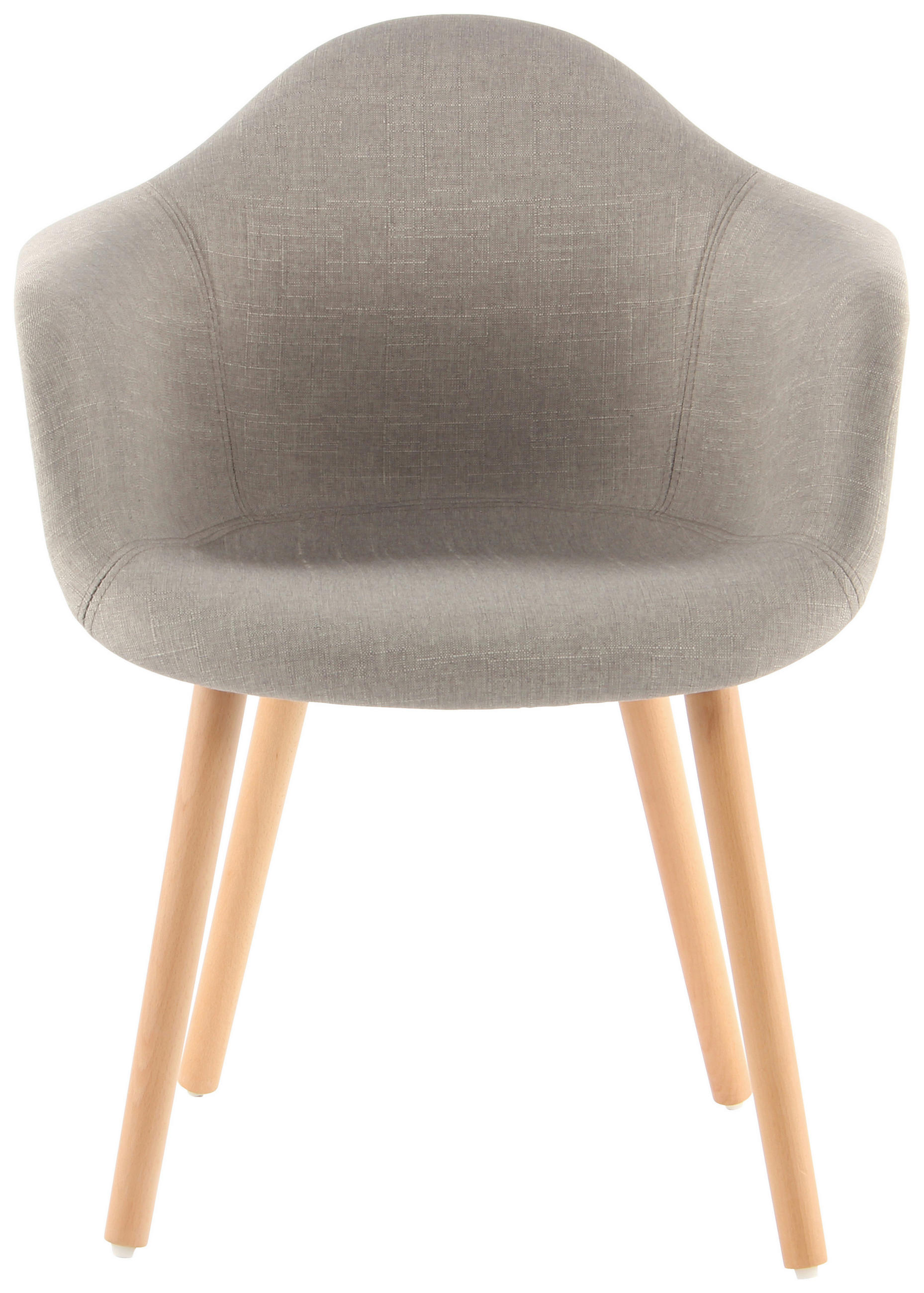 ARMLEHNSTUHL-SET 2 Stück  in Eisen  - Beige, Design, Textil/Metall (62/80.5/64cm) - Kayoom