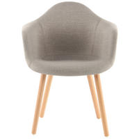 ARMLEHNSTUHL-SET 2 Stück  in Eisen  - Beige, Design, Textil/Metall (62/80.5/64cm) - Kayoom