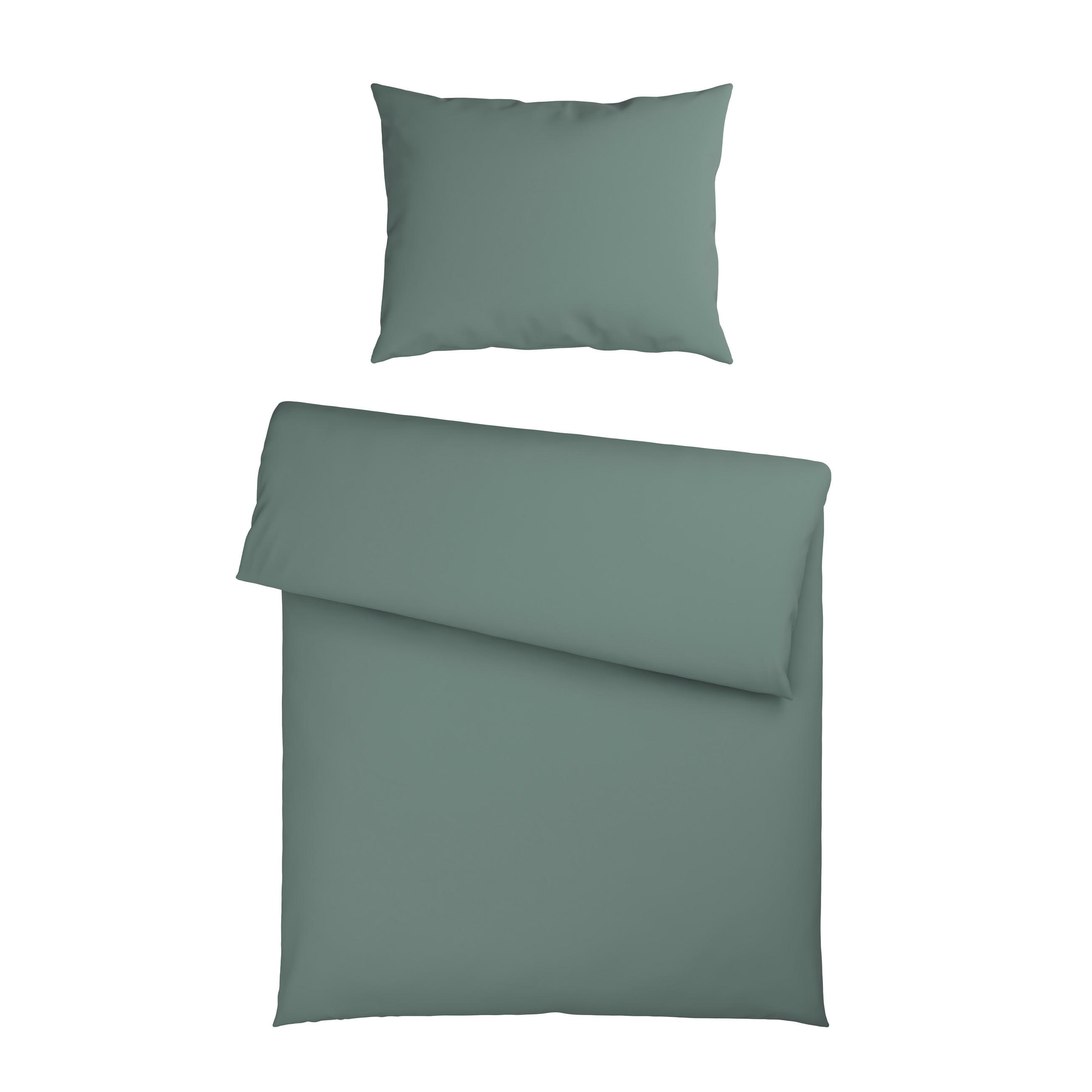 BETTWÄSCHE 2-teilig 140/200 cm  - Grün, KONVENTIONELL, Textil (140/200cm) - Esposa