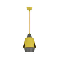 PENDELLAMPA Falun 22/22/150 cm  - grå/gul, Design, metall (22/22/150cm)