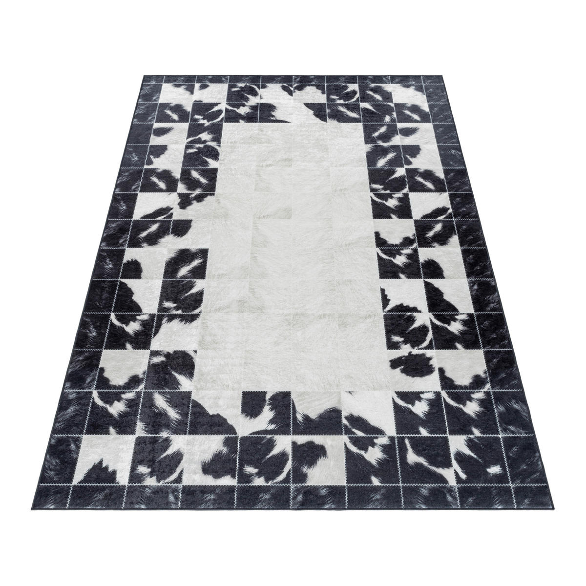 FLACHWEBETEPPICH 160/230 cm Fiesta Creme, Schwarz  - Creme/Schwarz, Design, Leder/Textil (160/230cm) - Novel
