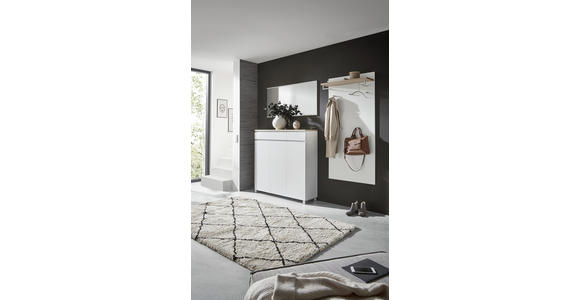 GARDEROBE 3-teilig in 215/200/37 cm - Eichefarben/Silberfarben, Design, Holz/Holzwerkstoff (215/200/37cm) - Dieter Knoll