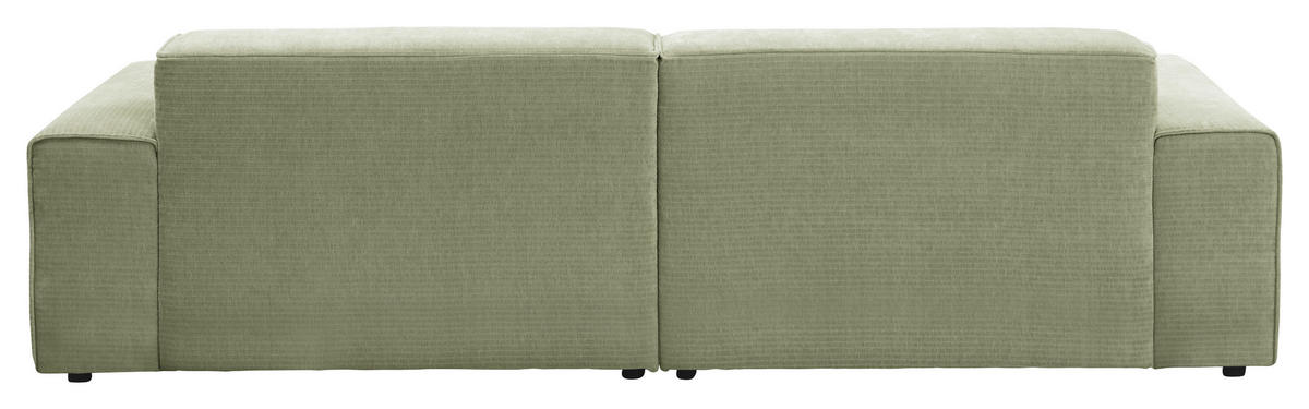 BIGSOFA in Chenille Grün  - Schwarz/Grün, Design, Kunststoff/Textil (238/71/101cm) - Pure Home Lifestyle