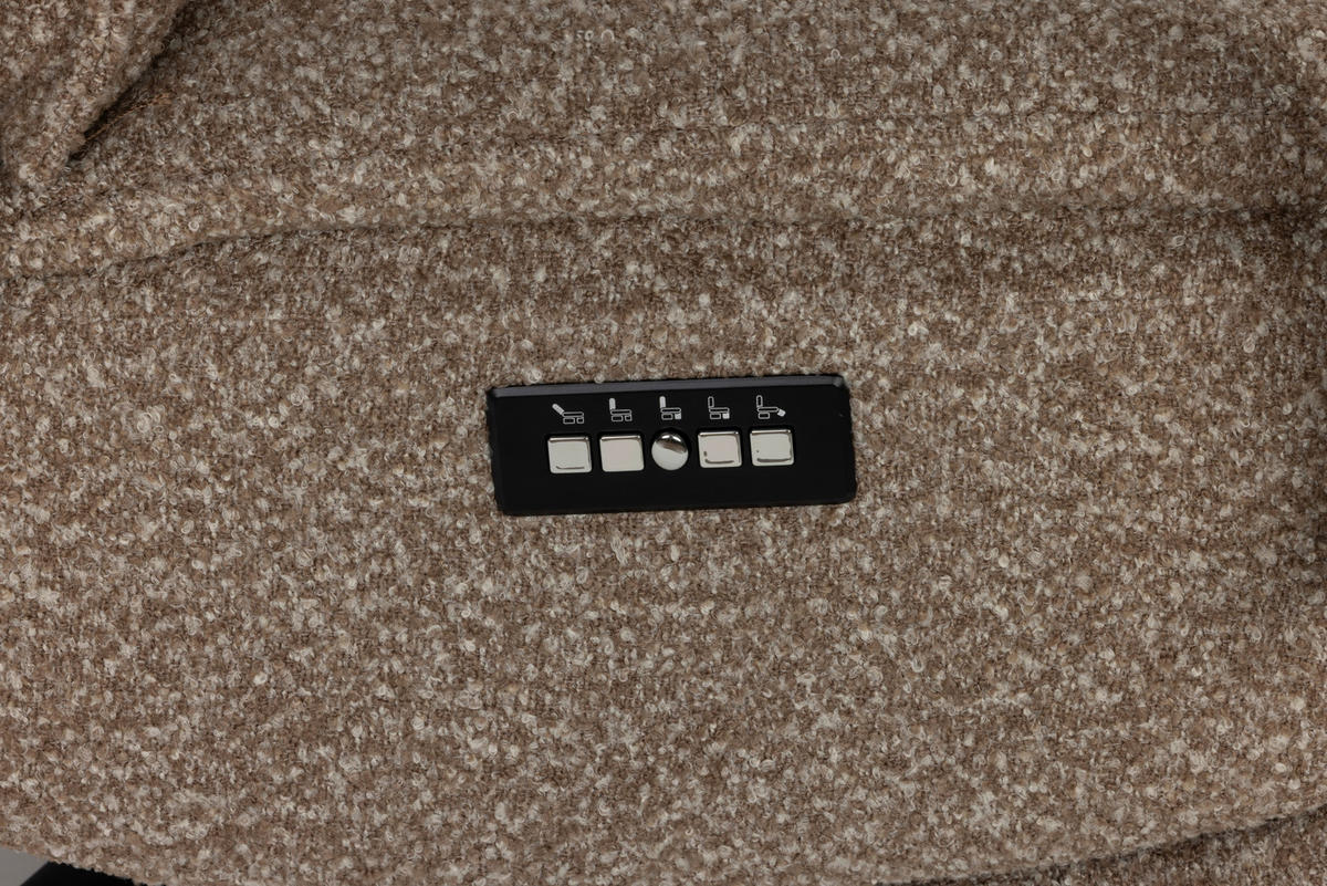 RELAXSESSEL Webstoff    - Taupe/Schwarz, Design, Holz/Textil (67/114/84cm) - Livetastic