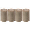 STUMPENKERZE 5,8/8 cm  - Taupe, KONVENTIONELL (5,8/8cm)