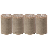 STUMPENKERZE 5,8/8 cm  - Taupe, KONVENTIONELL (5,8/8cm)