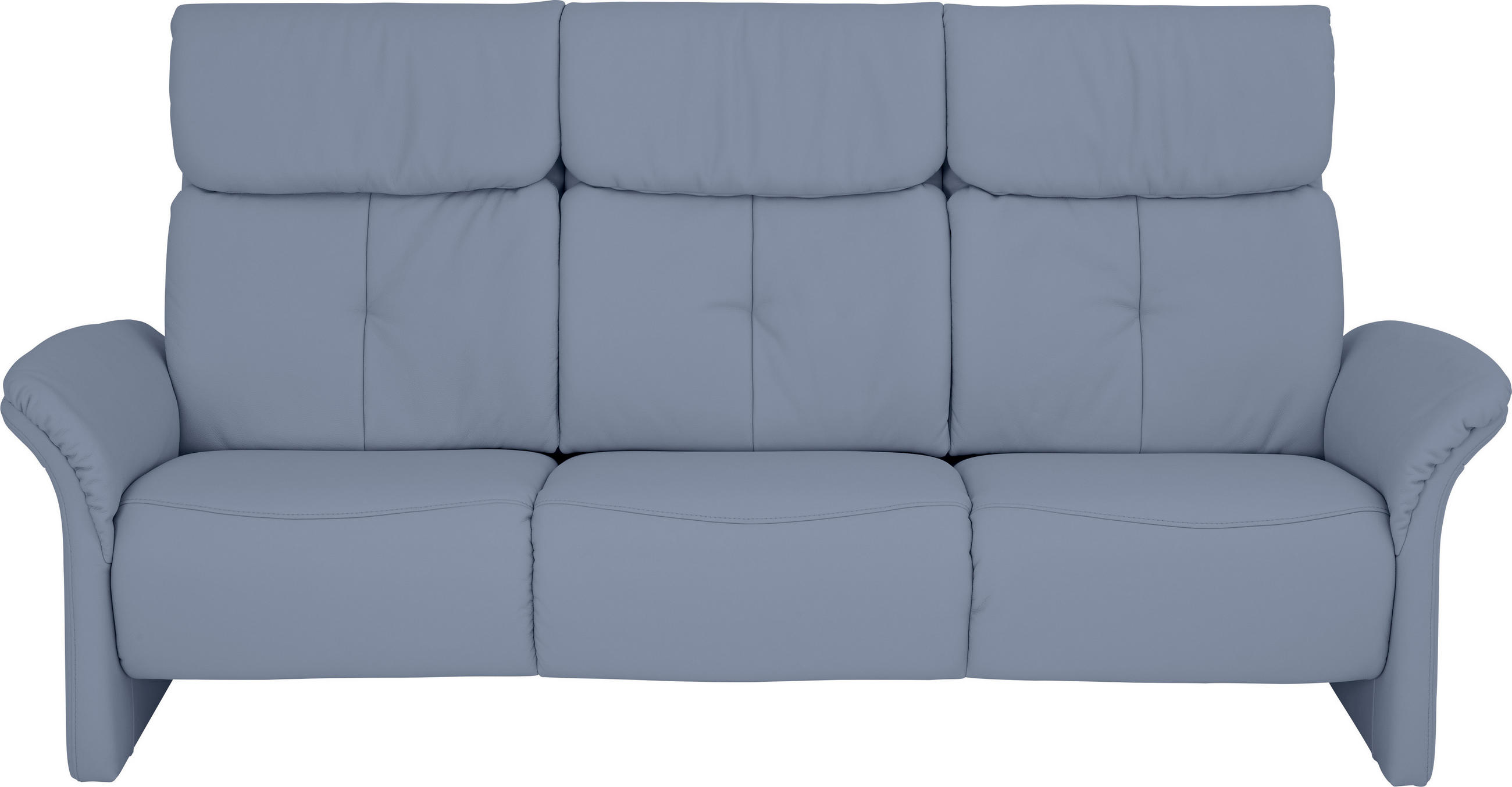 3-SITZER-SOFA Echtleder Hellblau  - Schwarz/Hellblau, KONVENTIONELL, Leder/Kunststoff (209/89/105cm) - Himolla Komfortklass