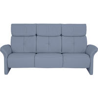 3-SITZER-SOFA Echtleder Hellblau  - Schwarz/Hellblau, KONVENTIONELL, Leder/Kunststoff (209/89/105cm) - Himolla Komfortklass