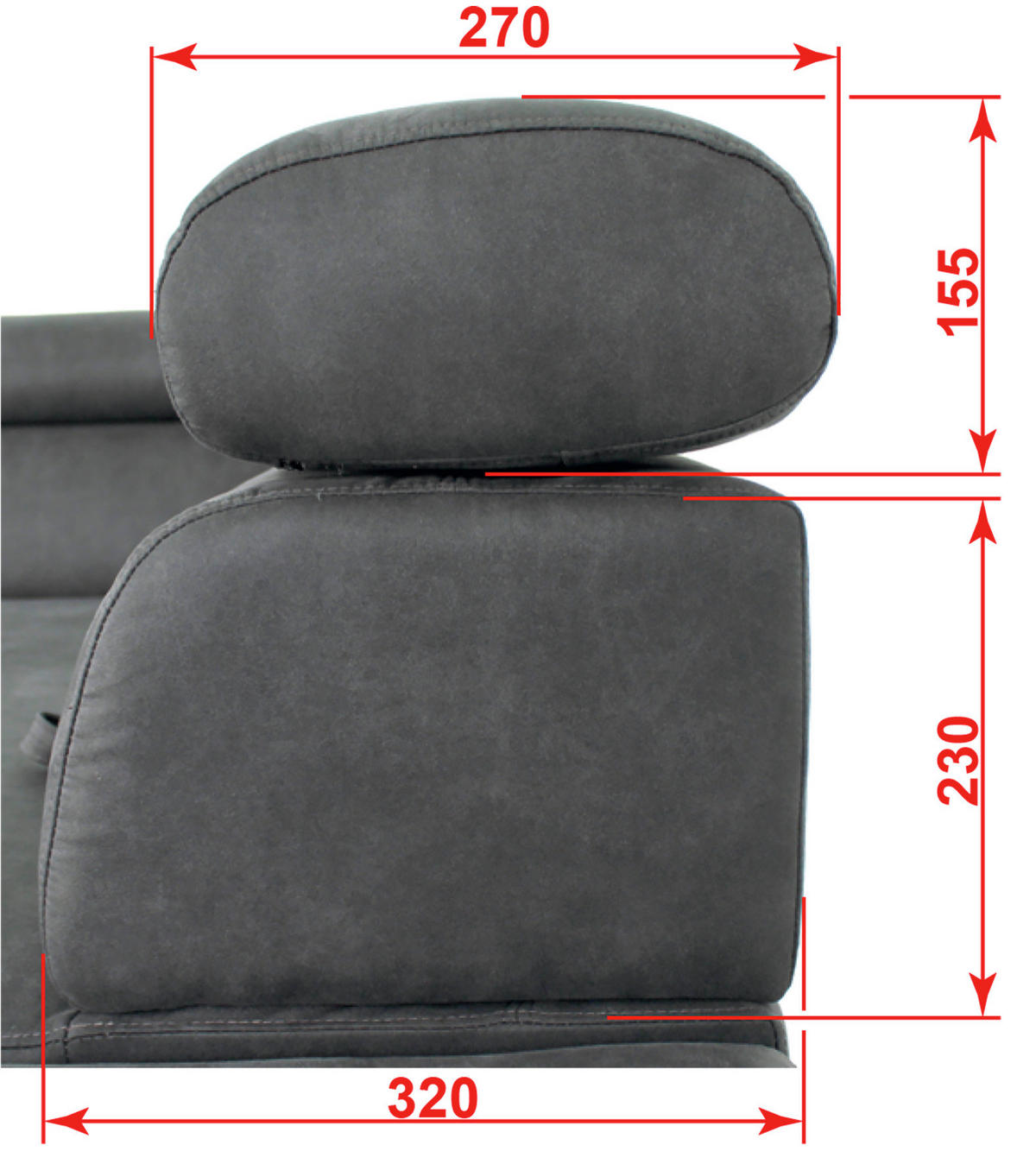 ECKSOFA  Lederlook Taupe  - Taupe/Schwarz, Design, Kunststoff/Textil (263/230cm) - Hom`in