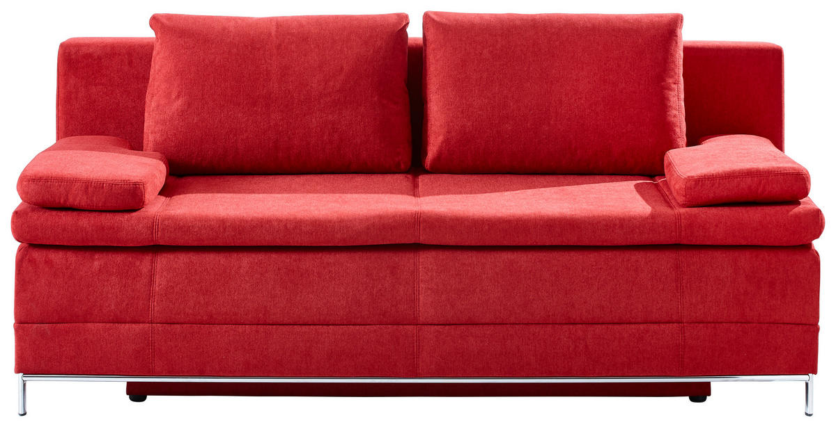 SCHLAFSOFA Flachgewebe Bordeaux von NOVEL