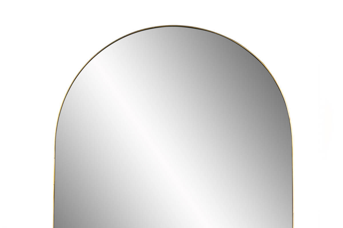 WANDSPIEGEL 43,5/69/10 cm  - Goldfarben/Weiß, Trend, Glas/Stein (43,5/69/10cm) - Kayoom