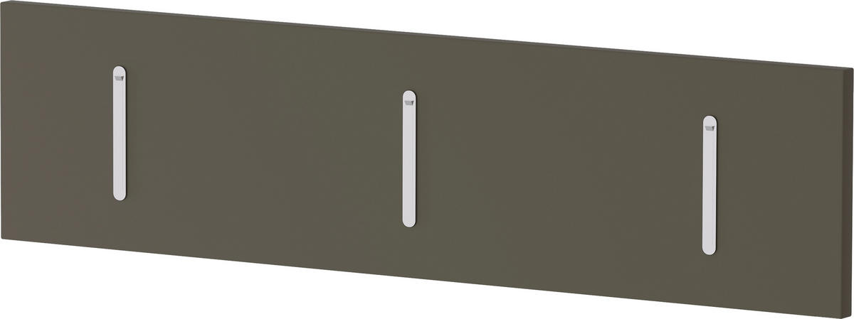 HAKENLEISTE  in Taupe  - Taupe, Design, Holzwerkstoff/Metall (100/25/3cm) - Moderano