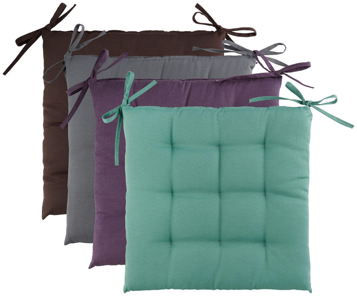 SITZKISSENSET  - Grau, Basics, Textil (40/40/5cm) - Boxxx