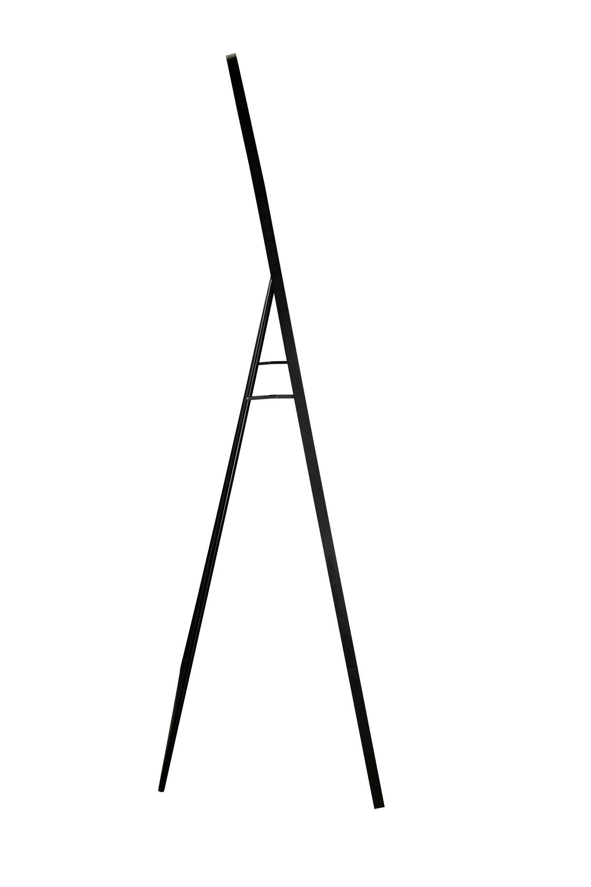 STANDSPIEGEL 100/200/3 cm, Schwarz  - Schwarz, MODERN, Glas/Metall (100/200/3cm) - Milino