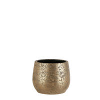KVETNÍK keramika, 25,5/20 cm - zlatá, Basics, keramika (25,5/20cm)