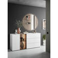 SIDEBOARD  in 184/90/44 cm  - Eichefarben/Anthrazit, Design, Glas/Holz (184/90/44cm) - Johann Jakob