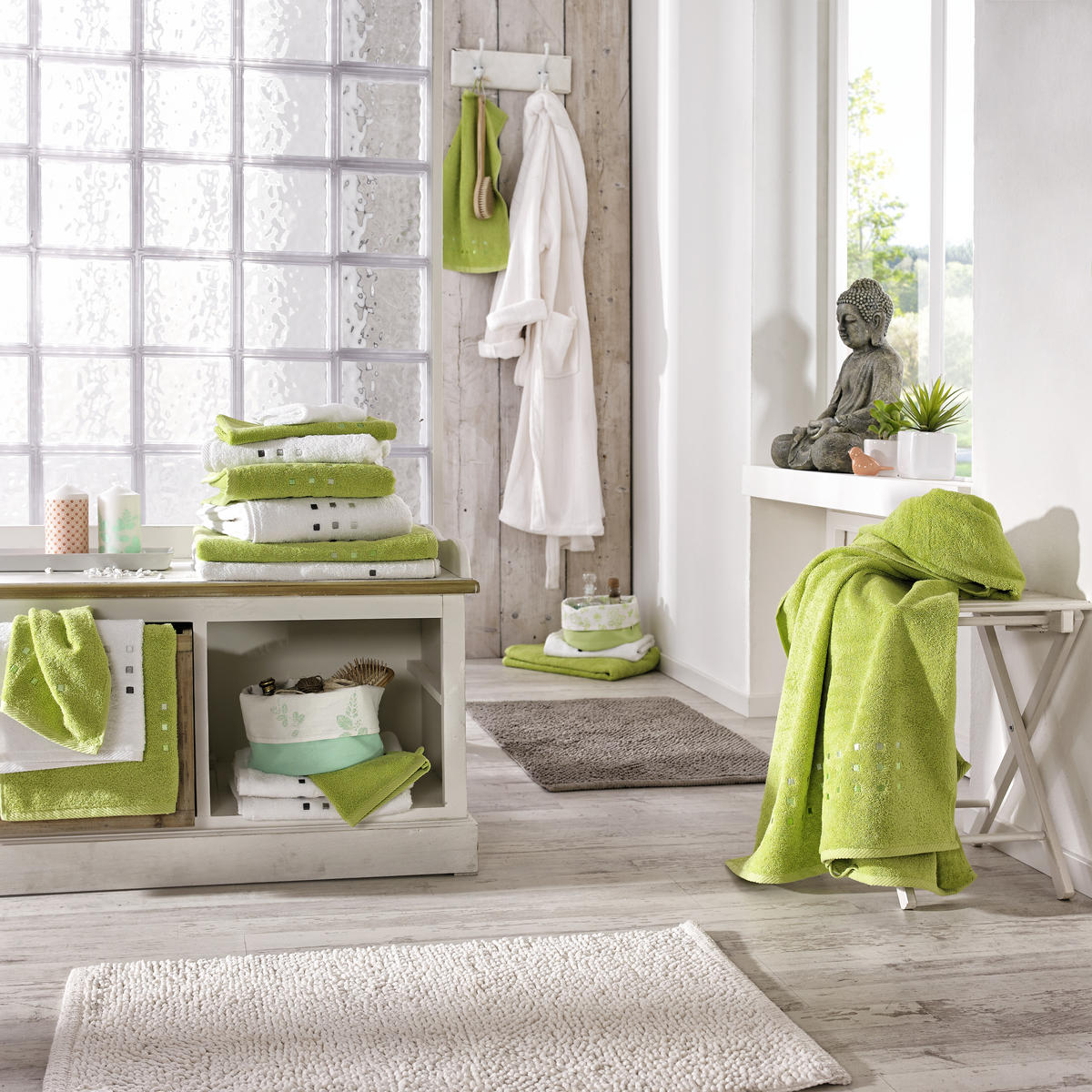 PROSOP DE DUȘ 70/140 cm maro, taupe  - maro/taupe, Konventionell, textil (70/140cm) - Esposa