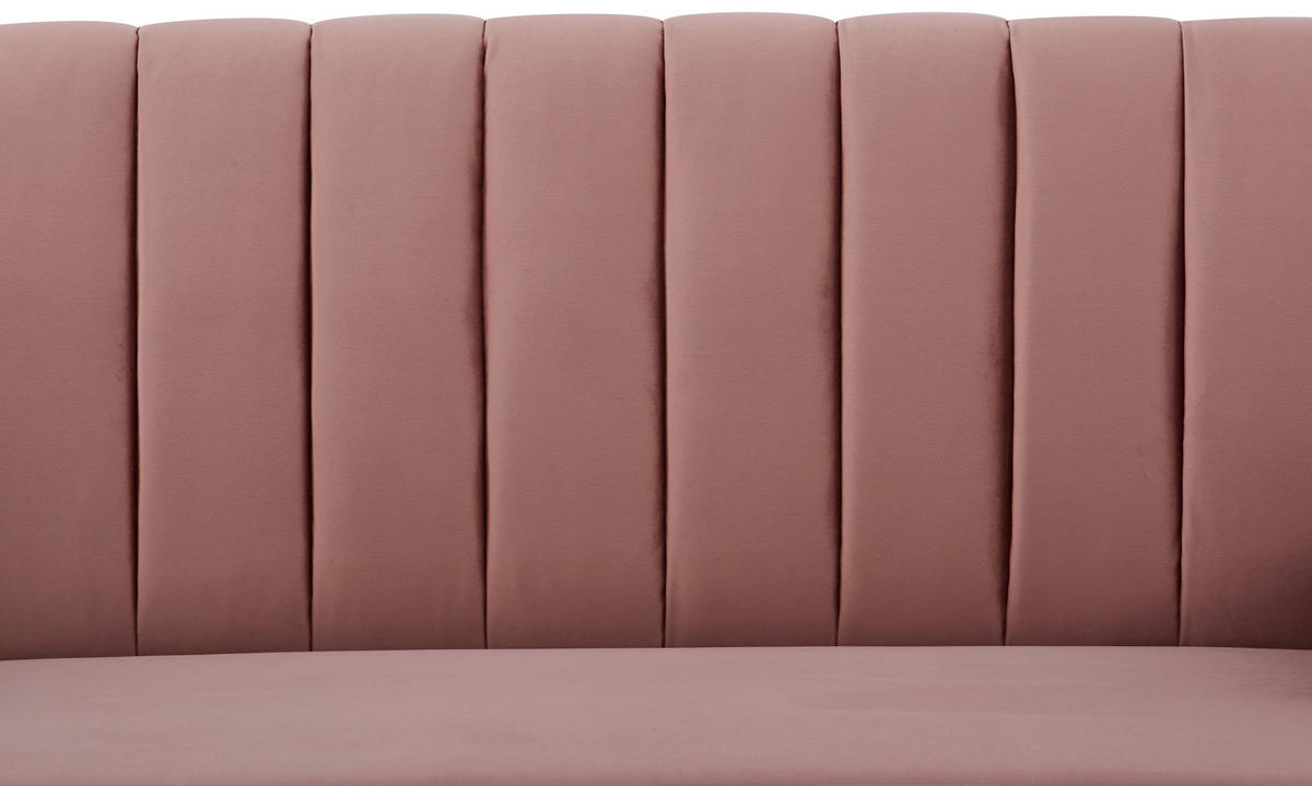 KÜCHENSOFA  - Goldfarben/Altrosa, Design, Textil/Metall (130/85/80cm) - Livetastic