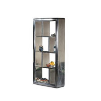 REGAL Mangoholz massiv Silberfarben  - Silberfarben, Design, Holz/Holzwerkstoff (90/182/30cm) - MID.YOU