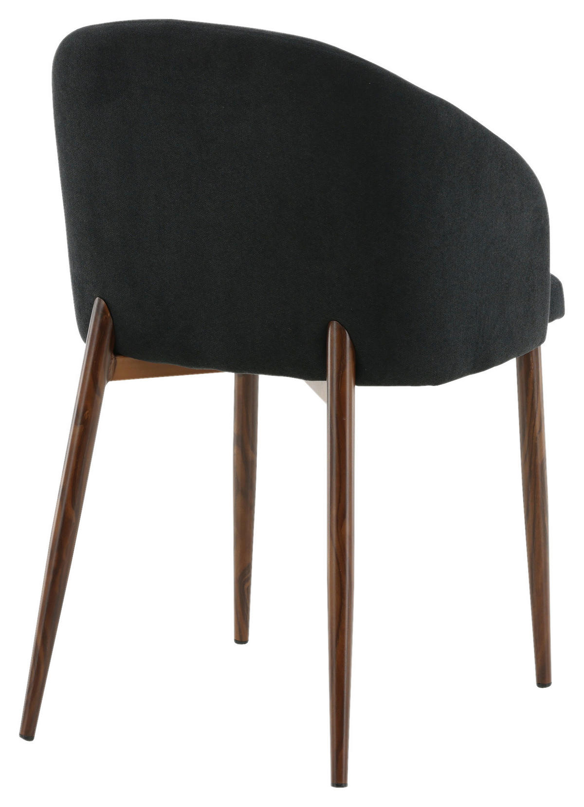 STOLSET 2 styck mikrofiber  - valnötsfärgad/svart, Design, trä/textil (48,5/83/55cm) - Livetastic