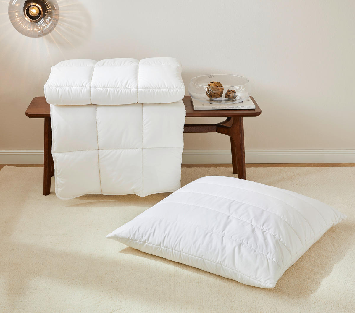 BETTENSET - Weiß, Basics, Naturmaterialien (135/200cm) - Billerbeck