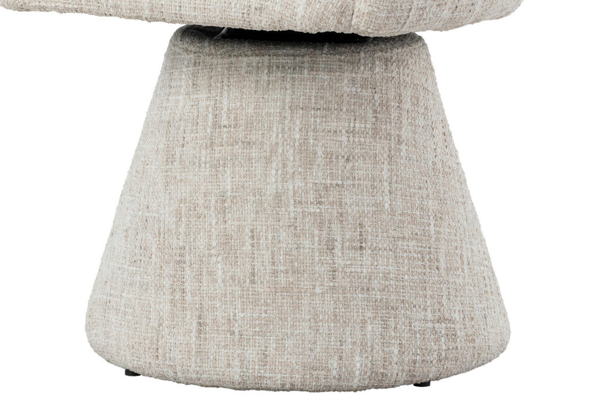 ARMLEHNSTUHL  Sitzfläche 360° drehbar, inklusive Armlehnen Webstoff  Beige  - Beige, Design, Textil/Metall (59,5/80/60cm) - Milino