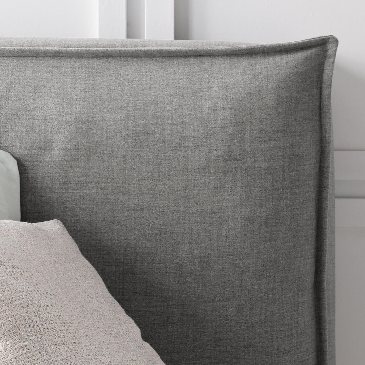 BOXSPRINGBETT 200/220 cm  in Hellgrau  - Hellgrau/Schwarz, Design, Kunststoff/Textil (200/220cm) - home24