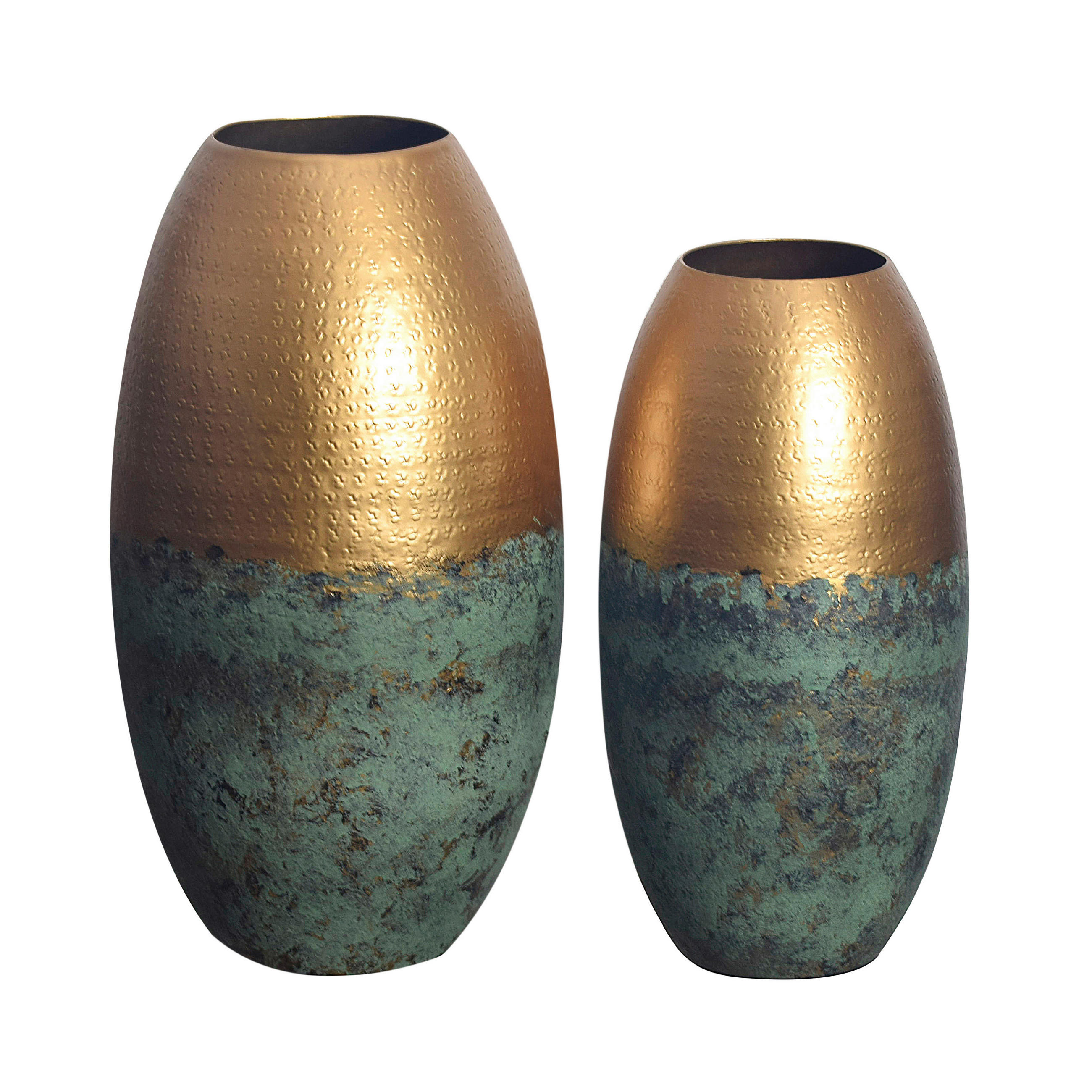DEKORVAS  - guldfärgad, Design, metall (25/47/25cm) - Livetastic