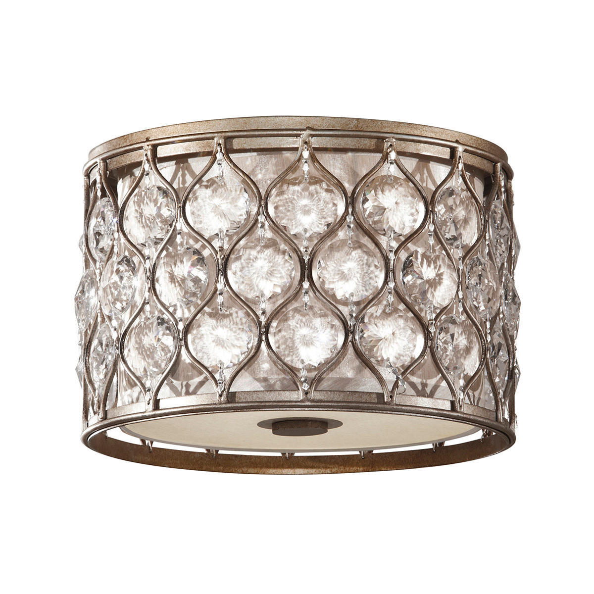 SVJETILJKA STROPNA Elstead Lucia  - srebrne boje, Konvencionalno, staklo/metal (31.1/21cm) - Elstead Lighting
